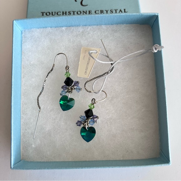 NWT/Box Touchstone Crystal by Swarovski Heart Earrings - Picture 7 of 9